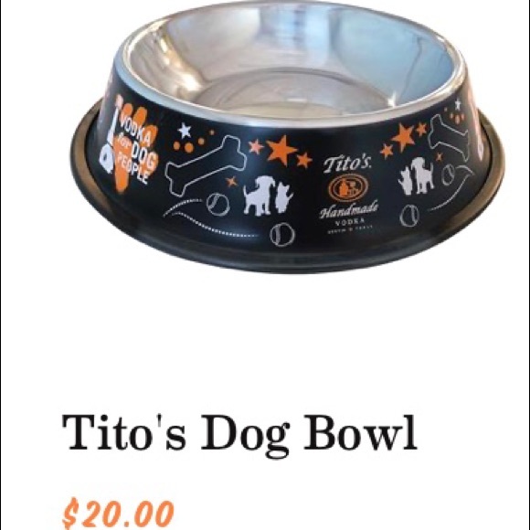 tito's dog bowl
